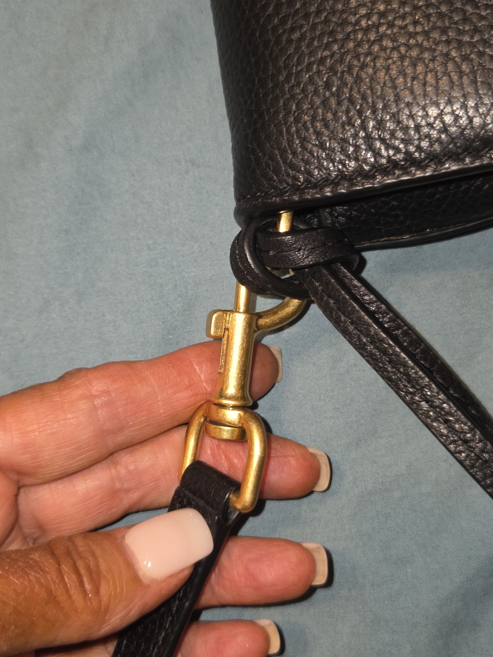 Tory Burch Black Leather Crossbody Bag with Tassel - Picture 11 of 12